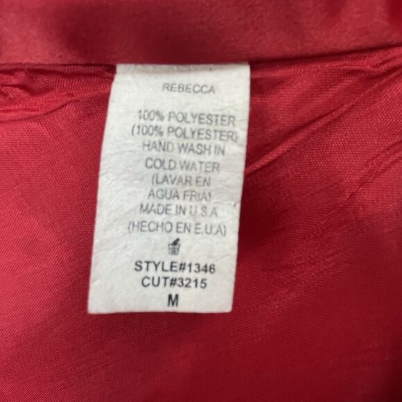 Rebecca Red 2pcs Gown Rhinestone Prom HOCO Bridesmaid-M - Picture 11 of 16